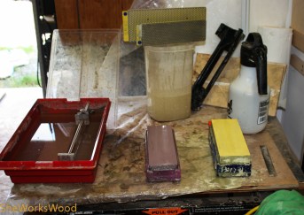 Oh .. and yes, water stones are messy.