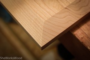 Bevel on the underside of the second top.